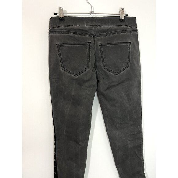 Harley Davidson Gray Studded Skinny Low Rise Pants Size 4 - Picture 10 of 10
